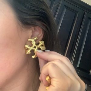Tory Burch gold Kira studs
